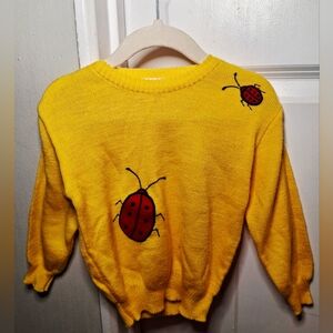 Vintage 80s Adorable Ladybug Sweater (2T/3T)